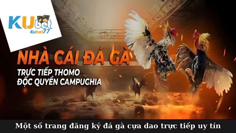 Một số trang đăng ký đá gà cựa dao trực tiếp uy tín